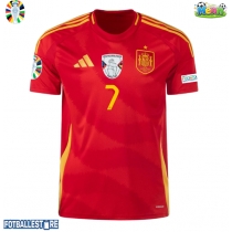 Spania Alvaro Morata #7 Hjemmedrakt EM 2024 Kortermet